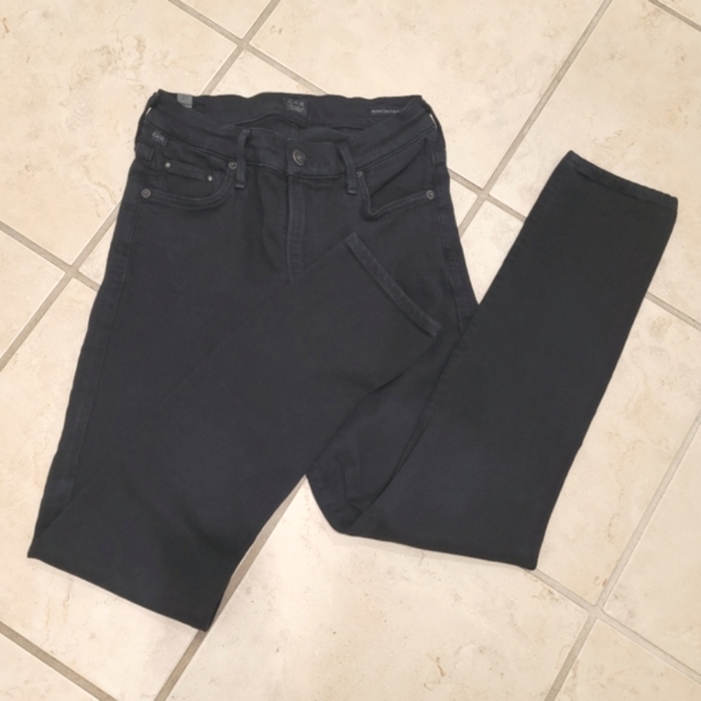 Citizens of Humanity Rocket Crop High-Rise Skinny black cigarette jeans Sz27